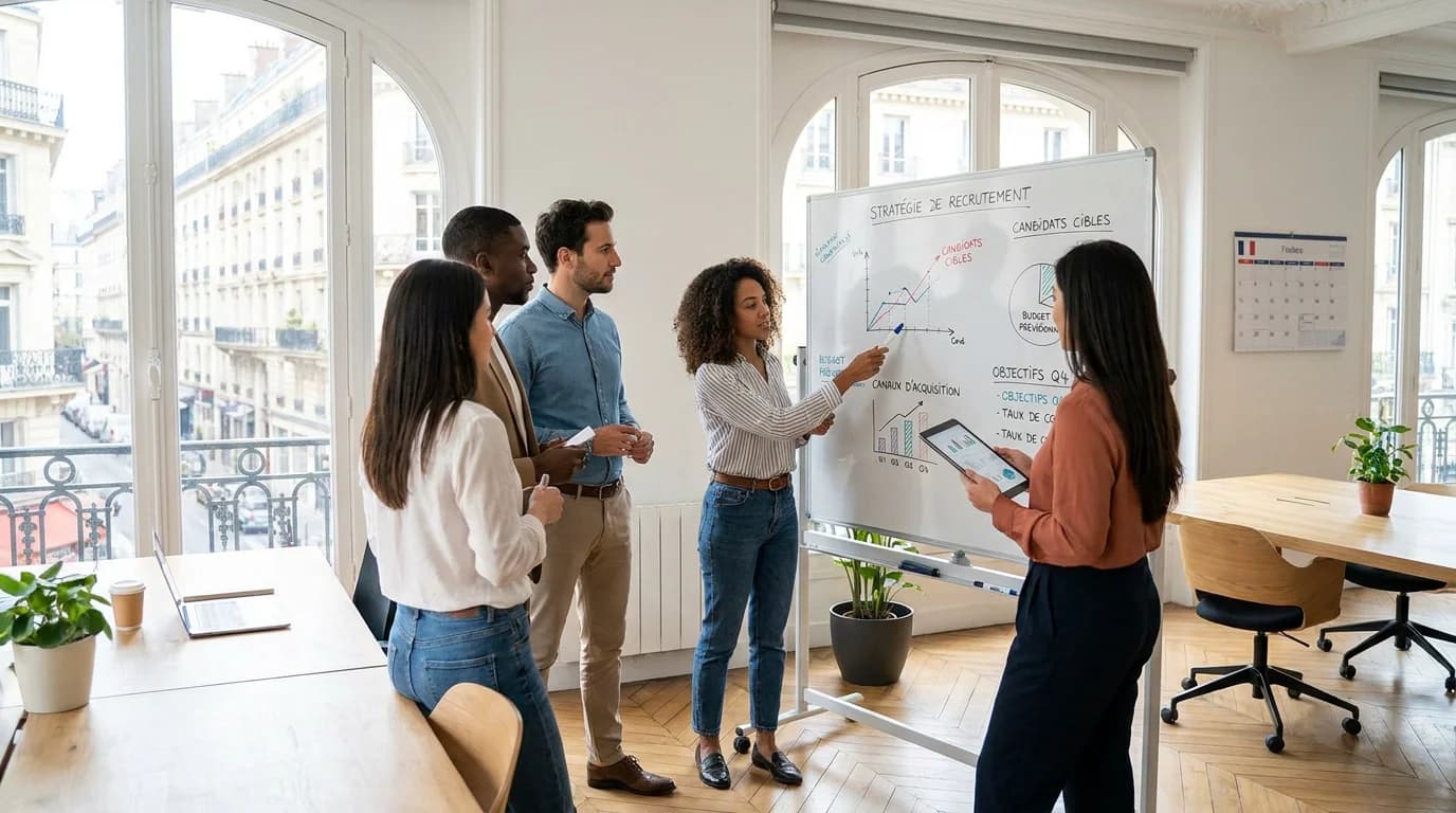 Meeting between an HR manager and a recruitment consultant